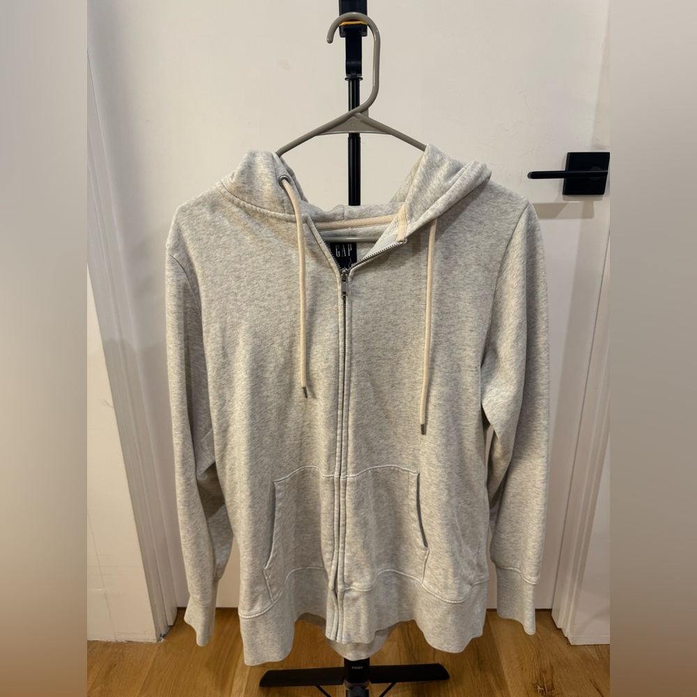 GAP Light Gray Zip-Up Hoodie
